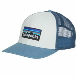 Patagonia - P-6 Logo Trucker Hat Blanc / Bleu